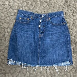Gap Denim Button Fly Skirt Size 27